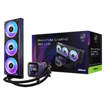 ASRock | Asrock Phantom Gaming 360 LCD Processor Liquid cooling kit 12 cm Black