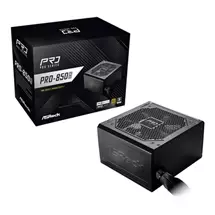 ASRock | ASRock PRO850G 850W ATX Power Supply Unit, 80 Plus Gold Certified,