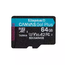 Kingston Memory Cards | Kingston Technology 64GB microSDXC Canvas Go Plus Gen4 200R A2 U3