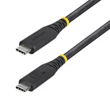 StarTech.com 1m (3ft) USB4 Cable, 40Gbps, USB-IF Certified USB-C Cable, 240W PD, 8K 60Hz/4K 240Hz DP2.1 DP40, TPE Jacket, Thunderbolt 4 Compatible - Black USB-C Cord