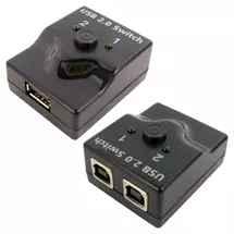 Interface Hubs | Cables Direct USB 2.0 2 Port Mini Switch Black | Quzo UK