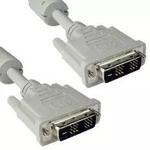 Cables Direct | Cables Direct 2m DVI-D m/m DVI cable Beige | In Stock