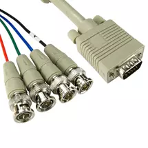 CABLES DIRECT Video Cable | Cables Direct 2m, HD15 M / 4x BNC M VGA (D-Sub) Grey
