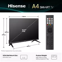 Hisense | Hisense 32" E4QTUK FHD LED TV with Freely | In Stock