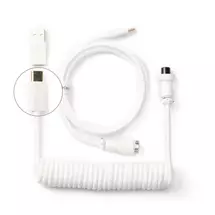 Keychron | Keychron Coiled Aviator USB cable 1.36 m USB C 2 x USB C White