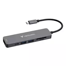 Verbatim USB-C Essentials Multiport Hub 6 ports: HDMI, USB-C PD, USB-A 3.2 Gen 1, USB-A, SD & microSD