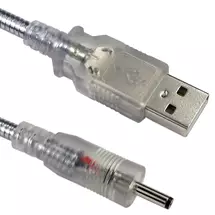 CABLES DIRECT Power Cables | Cables Direct 0.3m USB/3.5mm DC Silver, Transparent USB A