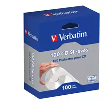 Verbatim CD Sleeves (Paper) 100pk. CD capacity: 100 discs, Material: Paper