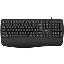 Genius | Genius KB123 Wired AI Copilot Business Keyboard with Palm Rest, USB