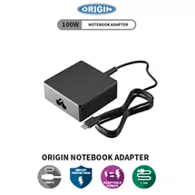 Origin Storage  | Origin Storage 100W USB-C Adapter with EU Cable | In Stock