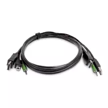 KVM Cables | StarTech.com 10ft (3m) DualDisplayPort KVM Cable, USB 2.0, 3.5mm