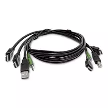 KVM Cables | StarTech.com 10ft (3m) DualHDMI KVM Cable, USB 2.0, 3.5mm Audio,
