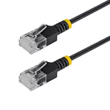 Startech Cables | StarTech.com 30cm Black Ultra Slim CAT6a Ethernet Cable, Snagless,
