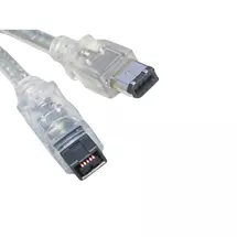New Arrivals &amp; Just In | Cables Direct IEEE-120 FireWire cable 2 m 6-p 9-p Silver, Translucent