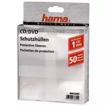 New Arrivals &amp; Just In | Hama CD/DVD Protective Sleeves, Pack of 50 50 discs Transparent