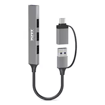 Port Designs Interface Hubs | Port Designs 900160 interface hub USB Type-C 5000 Mbit/s Silver
