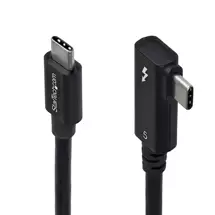 StarTech.com 2.6ft (80cm) Right Angle Thunderbolt 5 Cable, 80Gbps/Up to 120Gbps, 240W PD, 8K 60Hz, Certified Thunderbolt Cable, Compatible w/Thunderbolt 4/USB4/USB-C