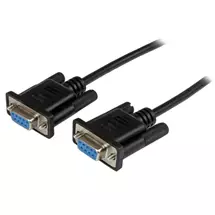 Startech Serial Cables | StarTech.com 1m Black DB9 RS232 Serial Null Modem Cable F/F