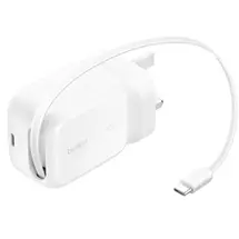 Mobile Device Chargers | Belkin Retractable GaN Wall Charger 45W | In Stock