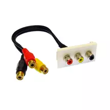 Cables | Cables Direct ZZ-MOD-3RCA keystone module | In Stock