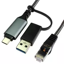 Cables | CDL 3m USB-C/USB-A to RJ45 E Cable | In Stock | Quzo UK