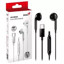 Genius | Genius HsM365b UsbC InEar Wired Earbuds With InLine Microphone And