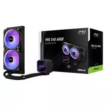 ASRock | Asrock Pro 240 Argb Aio Liquid Cpu Cooler, 240Mm Radiator, Dual 120Mm
