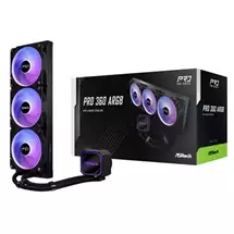 ASRock | Asrock Pro 360 Argb Aio Liquid Cpu Cooler, 360Mm Radiator, Triple