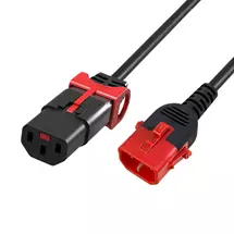 Power Cables | Cablenet 42-5020 power cable Black, Red 2 m IEC C14 IEC C13