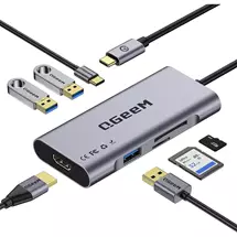 4K Ultra HD | Cablenet 404107, Wired, USB 3.2 Gen 2 (3.1 Gen 2) TypeC, 85 W, Silver,