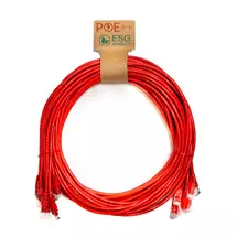 Cablenet | Cablenet 0.3m Cat6 RJ45 Red U/UTP PVC 24AWG Flush Moulded Booted Patch