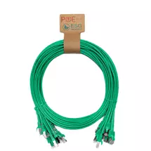 Top Brands | Cablenet 0.3m Cat6a RJ45 Green S/FTP LSOH 26AWG Snagless Booted Patch