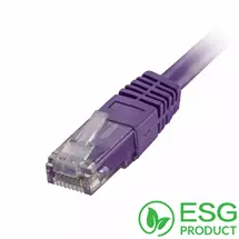 Violet | Cablenet 0.5m Cat5e RJ45 Violet U/UTP PVC 24AWG Flush Moulded Booted