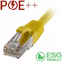 Top Brands | Cablenet 0.5m Cat6a RJ45 Yellow S/FTP LSOH 26AWG Snagless Booted Patch