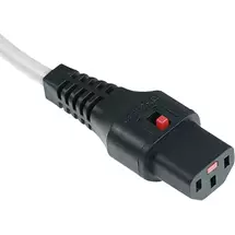 Power Cables | Cablenet 0.5m IEC C14 - IEC C13 IEC Lock White PVC 1.0mm Power Leads