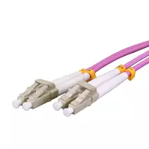 Violet | Cablenet 0.5m OM3 50/125 LC-LC Duplex Violet LSOH Fibre Patch Lead