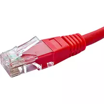 Top Brands | Cablenet 10m Cat6 RJ45 Red U/UTP PVC 24AWG Flush Booted X over Patch