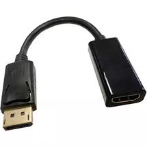 Video Cable | Cablenet 15cm DisplayPort Male 1.2  HDMI 1.4b 1080p 60Hz Blk Cable