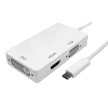Laptop Docks & Port Replicators | Cablenet 15cm USB 3.1c - HDMI, DVI and VGA Adaptor