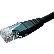 Cablenet | Cablenet 15m Cat5e RJ45 Black U/UTP PVC 24AWG Flush Moulded Booted