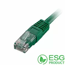 Cablenet | Cablenet 1m Cat5e RJ45 Green U/UTP PVC 24AWG Flush Moulded Booted