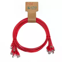 Top Brands | Cablenet 1m Cat6 RJ45 Red U/UTP LSOH 30AWG Slim Snagless Booted Patch