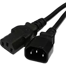 Power Cables | Cablenet 1m IEC C14  IEC C13 H05Z1Z1F Black LSOH 0.75mm Power Lead.