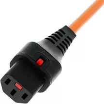Power Cables | Cablenet 1m IEC C14 - IEC C13 IEC Lock Orange PVC 1.0mm Power Leads