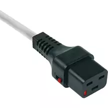 Power Cables | Cablenet 1m IEC C20 - IEC C19 IEC Lock White PVC 1.5mm Power Leads