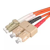 Top Brands | Cablenet 1m OM1 62.5/125 LC-SC Duplex Orange LSOH Fibre Patch Lead
