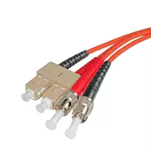 Top Brands | Cablenet 1m OM1 62.5/125 ST-SC Duplex Orange LSOH Fibre Patch Lead