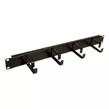 Cablenet | Cablenet 1u 4 Ring Cable Tidy Panel Black | In Stock