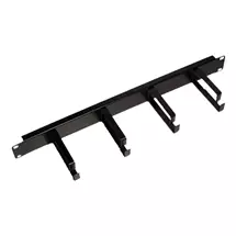 Rack Accessories | Cablenet 1u 4 Ring Extra Depth 100mm Cable Tidy Panel Black