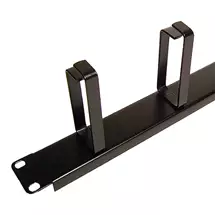 Rack Accessories | Cablenet 1u 5 Ring Cable Management Bar 100mm Rings Black